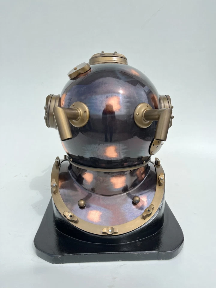 Commando Scuba Diving Helmet ~ Mark V 18" Inch Scuba Diving Helmet With Wooden B - Изображение 4 из 4