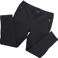 Tommy Hilfiger Women's Dress Pants Sz Medium Chino Straight Stretch Black  Gold