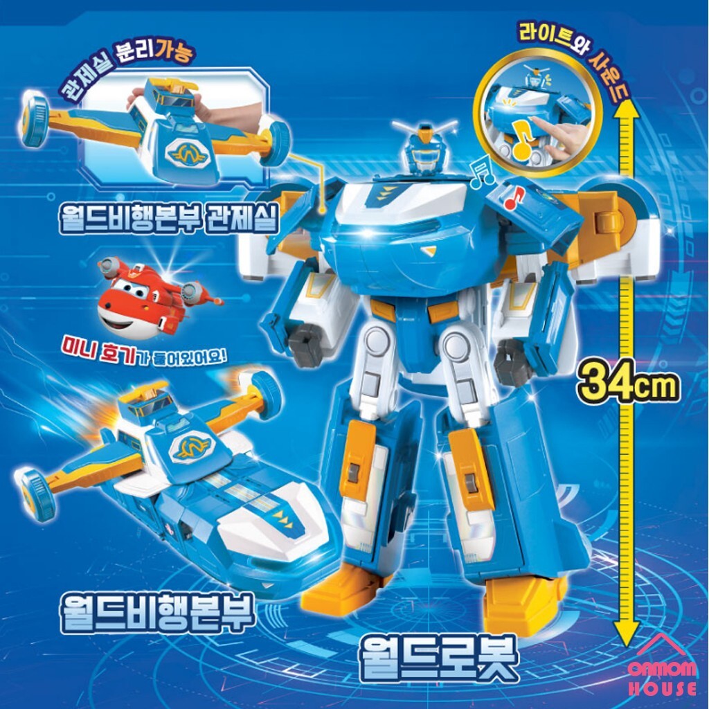 Super Wings WORLD ROBOT Transformer World Flight Headquarter 13.4