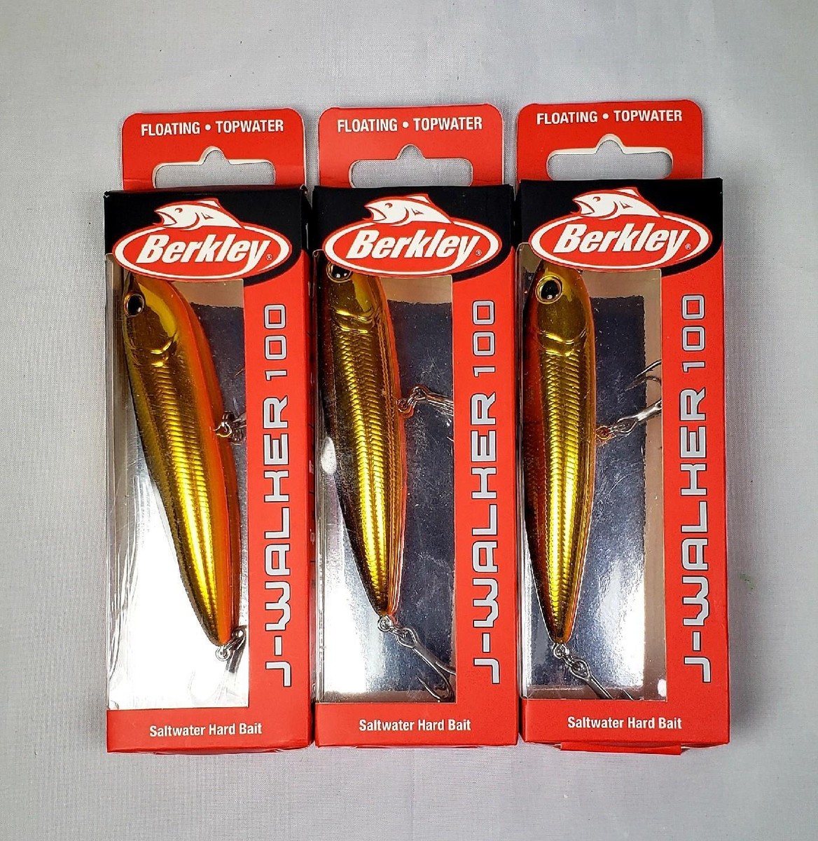 Berkley J-Walker Saltwater Top Water Weighted Tail Black Gold 1/2oz 4