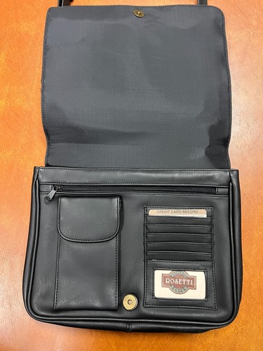 Rosetti Go Purse Black Solid Casual Faux Leather Shoulder Bag Pockets Zipper - Picture 4 of 10