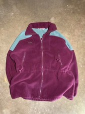 Vintage 90s Women's Columbia Made in usa Purple Ski Polar Fleece Coat Size XL