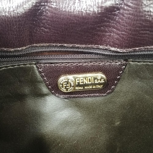 FENDI BR One Shoulder Bag Crossbody Handbag Brown Leather Men's Used Japan F/S - Picture 14 of 20