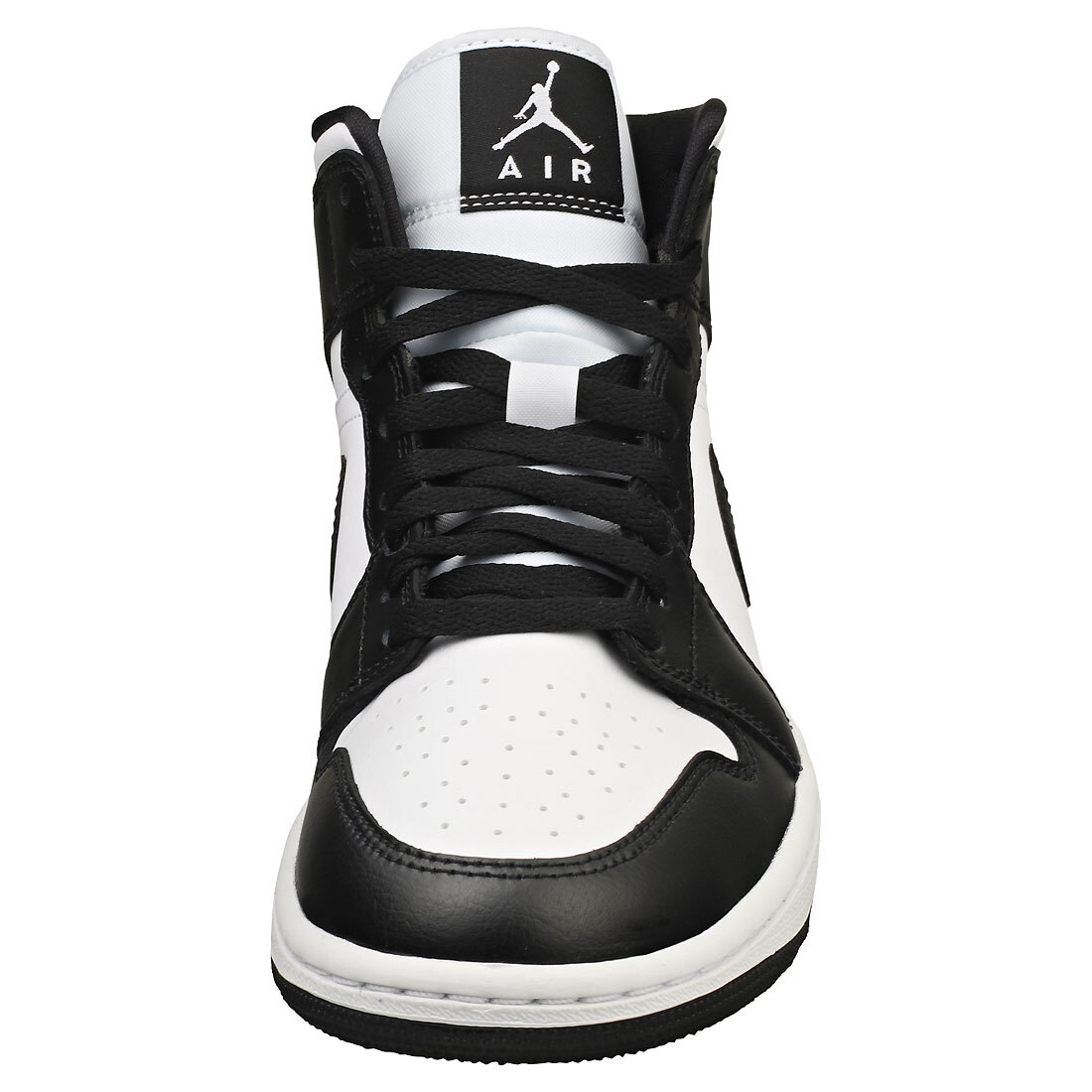 Nike Air Jordan 1 Mid Womens White Black Fashion Sneakers