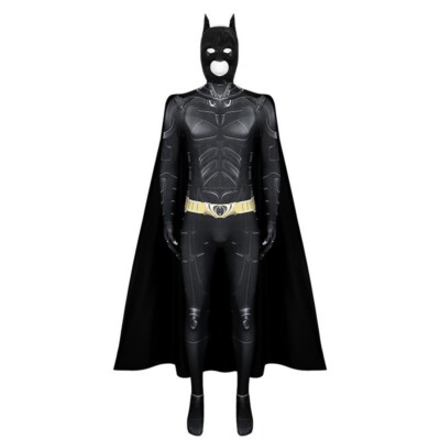 The Flash Batman Bruce Wayne Cosplay Costume Jumpsuit + Cape 2 Pcs Set