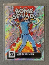 2022 Panini Donruss Baseball MLB #BS-4 Marcus Semien Rapture Parallel Bomb Squad