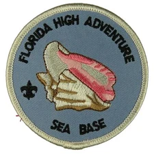 Florida High AdventureSea Base Camp Patch WHT Bdr (WY772)