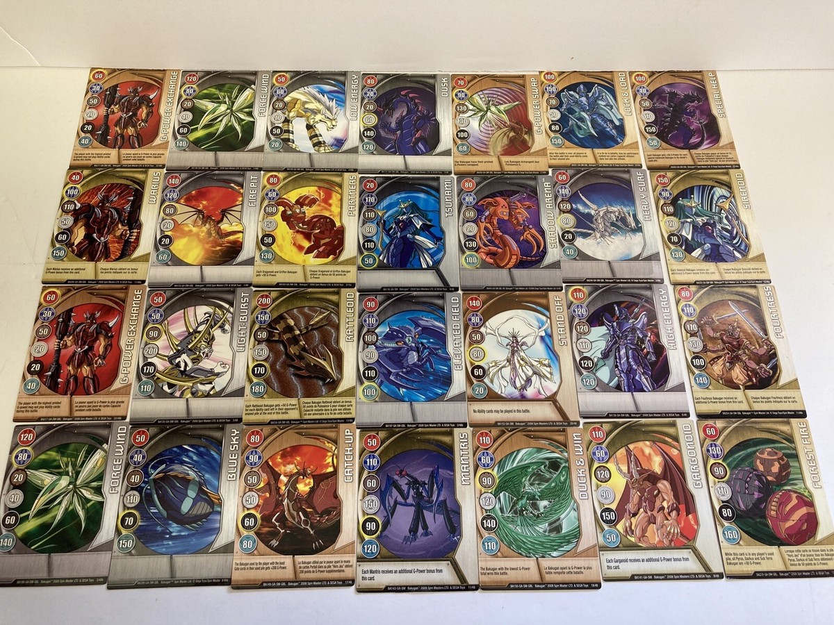 Rare Bakugan Battle Brawlers 157 lot cards Metal And Holo