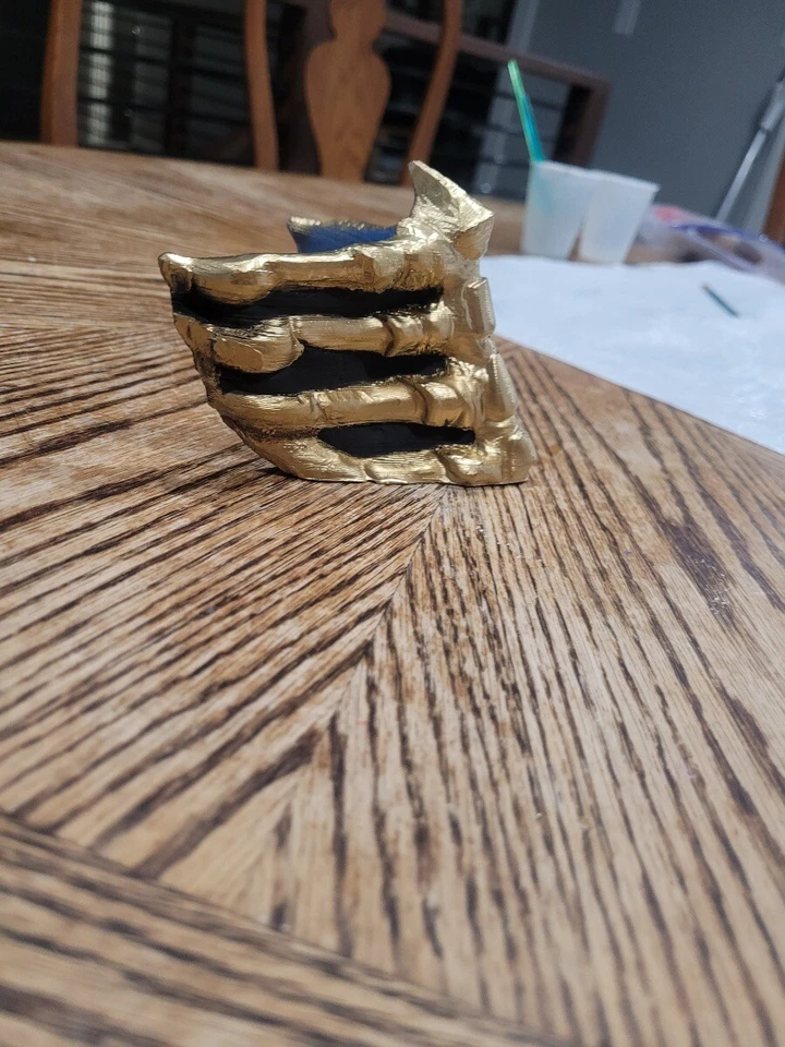 3d printed hand made Dc vs Mk scorpion gold and black mask  - Image 2 of 3