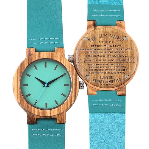 Orologio Personalizzato In Legno Inciso Uomo Donna Amanti Famiglia Regalo San Valentino - Foto 5 di 18