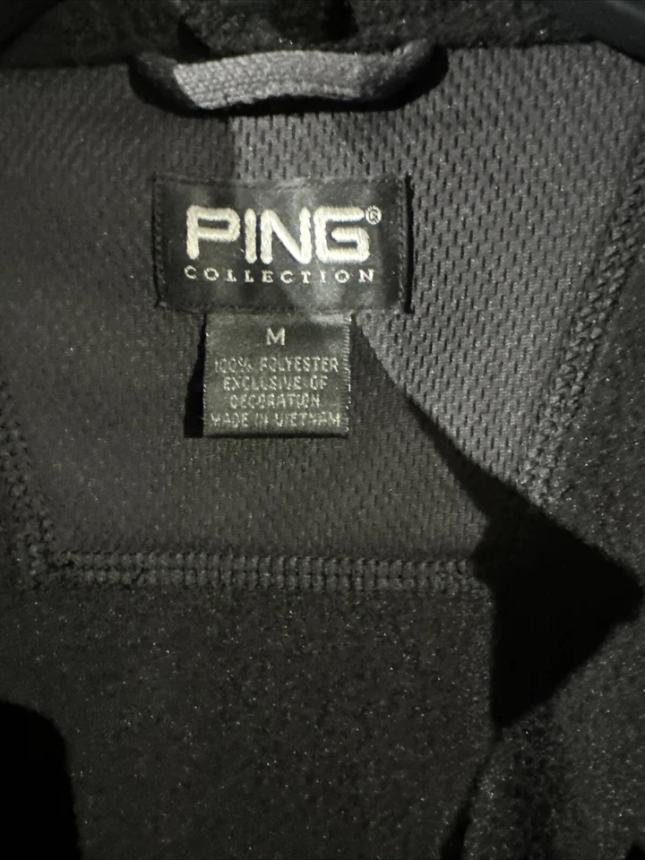 Ping Golf Men's logo Golf 1/4 Zip Pullover Sweater Black Size medium - Image 4 of 4