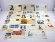 Assorted First Day of Issue Stamps Empty Envelopes Only Lot of 17