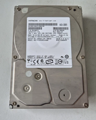 Hitachi 1TB SATA 7200rpm 3.5in HDD ( 0A38016 HDT721010SLA360 ) USED