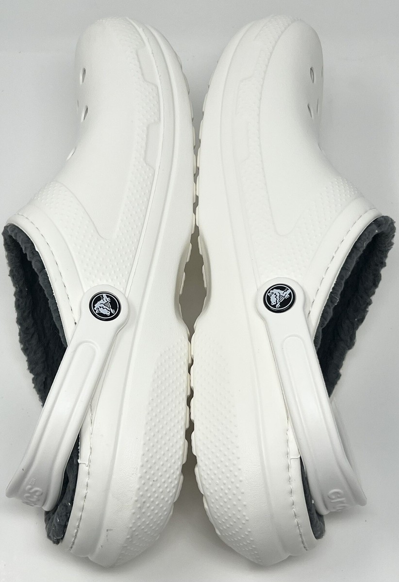 CROCS CLASSIC LINED CLOGS Mens size 13 White/Gray | eBay display picture 1