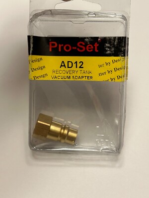PRO-SET AD12 Recovery Tank Vacuum Adapter - New | eBay