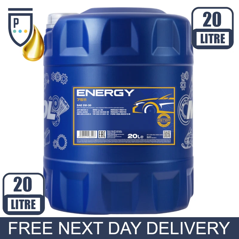 MANNOL 7511 5W-30 -FULLY SYNTHETIC -API SL / CF ENGINE OIL - 20L