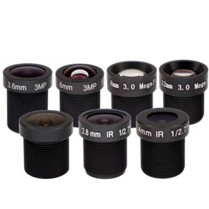 3MP HD 2.1mm2.8mm3.6mm4mm6mm8mm12mm M12 Lentille de caméra de surveillance 1/2.7"