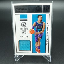 2019-20 PANINI ENCASED PJ WASHINGTON JR ROOKIE LABEL MATERIALS CARD /199 NM