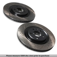 REAR 330MM UPGRADED DRILLED GROOVED BRAKE DISCS FOR PORSCHE MACAN 95B 14+