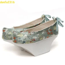 Vintage Chinese Qing Dynasty Palace Retro Opera Cosplay Shoes Ankle Bandage Gift