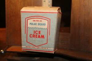 empty Vintage Polar Brand Ice Cream box great graphics & colors Detroit Mich 