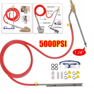 #ad Pressure Washer Sandblasting Kit 5000 PSI Wet Sandblaster Attachment Power $30.99