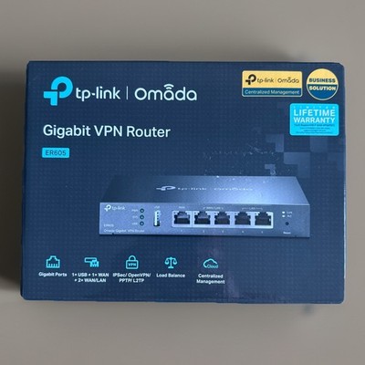TP-Link ER605 v2 | Omada 5-Port Gigabit Multi-WAN VPN Router | 3 Config WAN/LANs