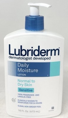 Lubriderm Daily Moisture Lotion Skin Sensitive Original Formula 16 Fl Oz