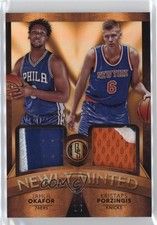 2015-16 Panini Gold Standard 12/25 Jahlil Okafor Kristaps Porzingis #15 9l4
