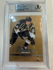 Mario Lemieux 2005 Ultra GOLD #154 BGS AUTO Authentic BAS On Card Auto