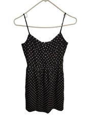 J. Crew Women’s 4 Black White Polka Dot Seaside Cami Flare Shift Mini Dress