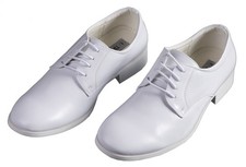 Boys White Lace Up Dress Shoe