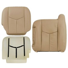 SecosAutoparts Driver Side Bottom  Top  Foam Cushion Leather Replacement Se...