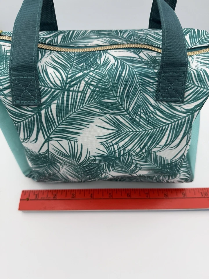 Bolsa de viaje Yves Rocher maquillaje cosmético artículos de tocador asas verde azulado tropical Foto 3 de 4
