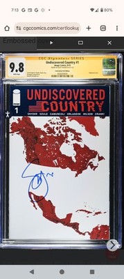 Undiscovered Country #1 CGC 9.8 SS Convention Foil Edition Signed Scott Snyder