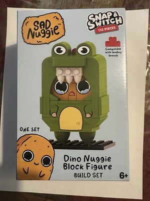 Snap & Switch Dino Nuggie Block Figure Build Set-Sad Nuggie-115 Pieces NEW