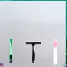 Frosted Privacy Window Film Kit - Reusable Static Cling, 29.6" x 78.7" with