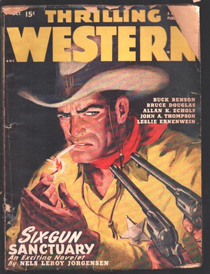 Thrilling Western 10/1948-Six-Gun Sanctuary by Nels Leroy Jorgensen-Hell Comes o