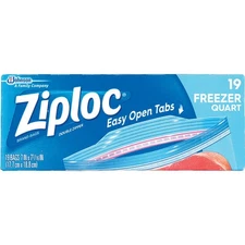 Ziploc 1 Qt. Double Zipper Freezer Bag (24-Count) 1366 Pack of 12 Ziploc 00388