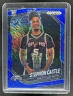 2024-25 Panini Prizm Black Stephon Castle RC Blue Shimmer FOTL Prizm #/35 Spurs