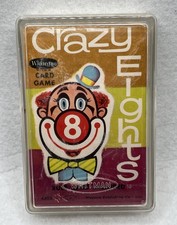 Vtg 1951 Whitman Publishing CRAZY EIGHTS Card Game w/Plastic Case Sealed. NOS