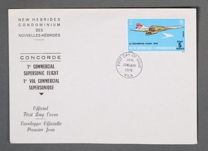 Mayfairstamps New Hebrides 1976 Concorde Supersonic Flight Cover aaz_44189