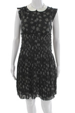 Kate Young For Target Women Fit & Flare Shirt Dress Black Stars Zip Size XS