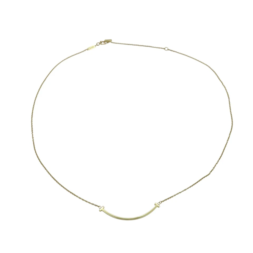 TIFFANY&CO. T Smile Pendant Necklace 18k Yellow Gold - Image 2 of 4