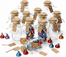 Small Glass Jars W/ Lids Set of 12 Mini Glass Bottles W/ Corks Halloween