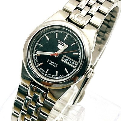 SEIKO 5 4207-01Y0 Automatic Winding Black Dial Women's Watch, Working  【USED】