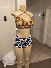 Set Women's High Waist Booty Shorts And Top Gym Workout Spandex Dance...