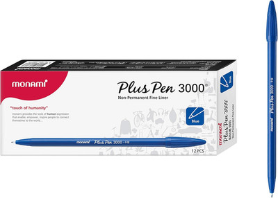 plus Pen 3000 Felt Tip Pens, Fine Point (0.4Mm), Fine Liner, Writing/Journaling/