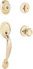 Kwikset Dakota Front Door Lock Handle and Deadbolt Set, Entry Handleset Exterior