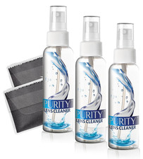 Purity Eyeglass Lens Cleaner Kit - 3 X 1Oz Travel Size Lens Cleaner Spray Bottle